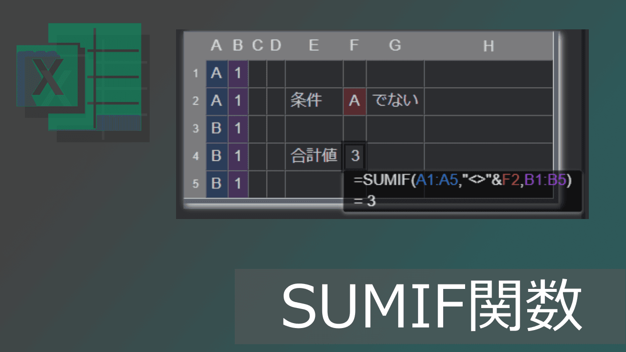 Thumbnail for エクセルSUMIF関数の使い方: 条件付きで合計(複数列にも対応可)